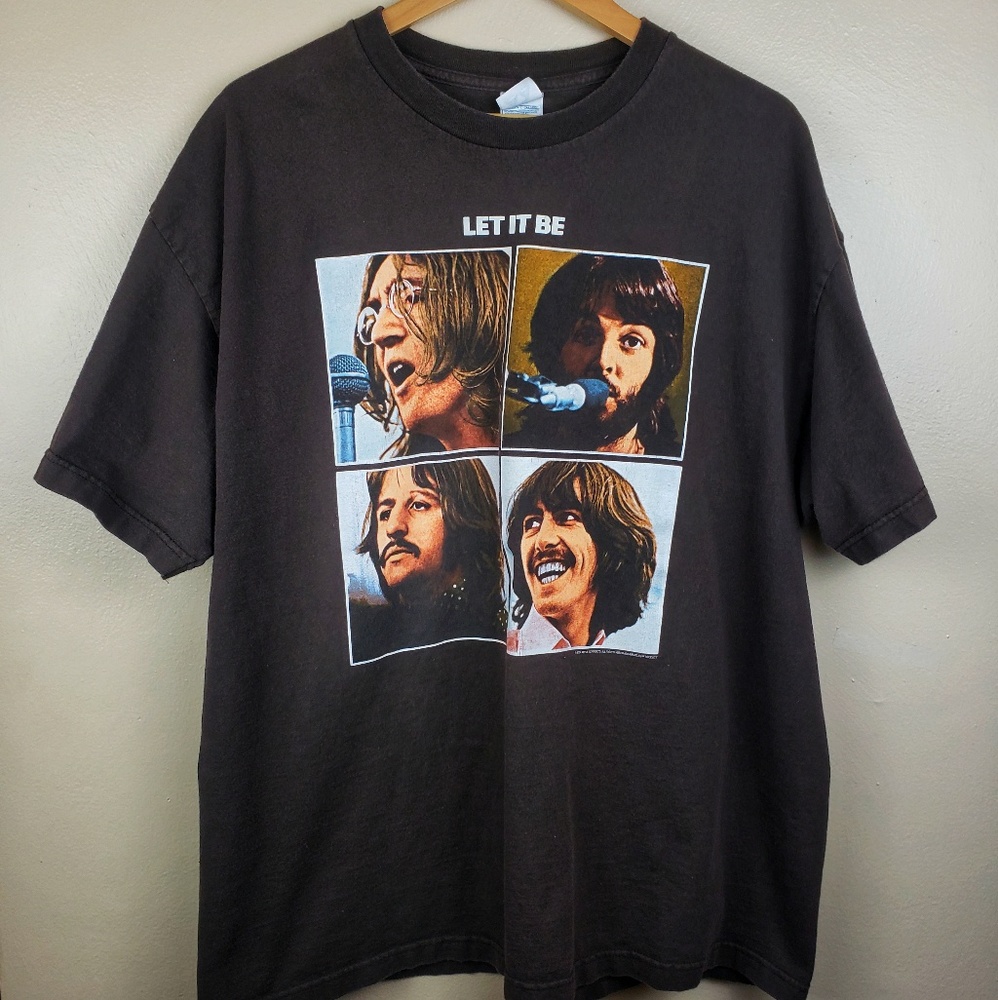 AAA Let It Be Beatles Brown Unisex Tee Size 2XL - Picture 1 of 4